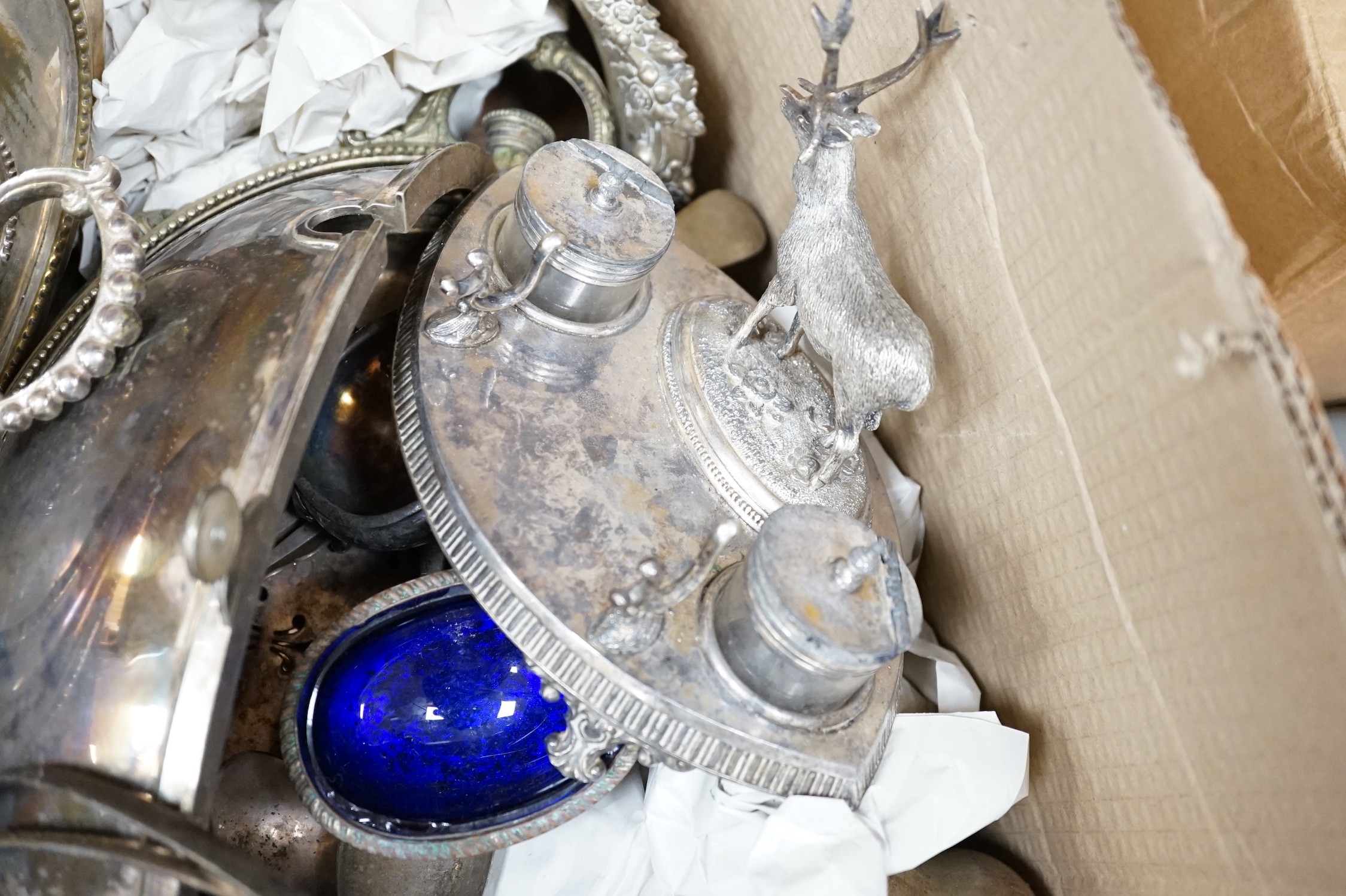 A quantity of silver plated wares